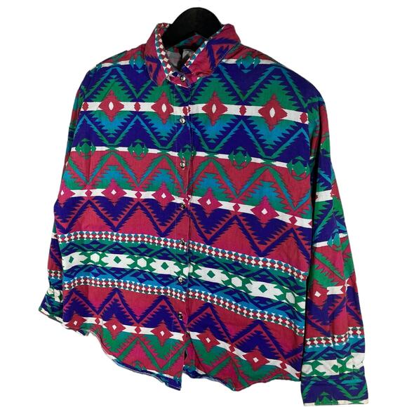 Roughrider Aztec Pattern Long Sleeve Button Down - Picture 4 of 8